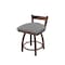 Holland Bar Stool Co 18" Low Back Swivel Vanity Stool, Bronze Finish, Canter Grey Seat 82118BZ007 - alternate 1
